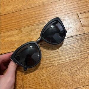 Quay Australia Black Cat-Eye Sunglasses